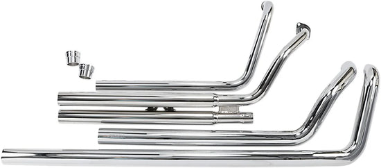 Cobra Hot Rod Speedster Long 2-into-2 Straight-Cut Exhaust System Triple-Chrome (1931T)