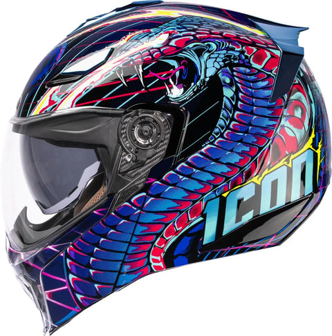 ICON Threshold Lazer Cobra Modular Helmet Blue