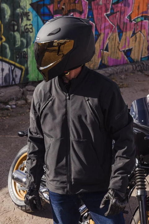 ICON Threshold Modular Helmet Matt Black