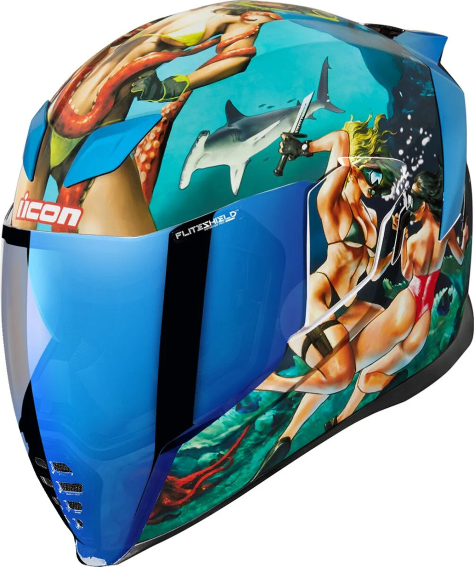 ICON Airflite Pleasuredome4 Helmet Blue