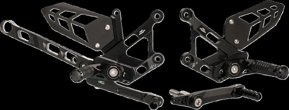 Gilles Tooling MUE2 Adjustable Rearset Black (MUE2-Y02)