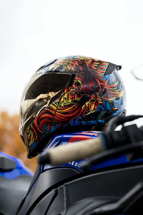 ICON Threshold Burn Birdie Burn Modular Helmet Blue