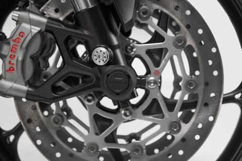 SW-Motech Front Axle Slider Set Black Kawasaki Z650 , Ninja 650