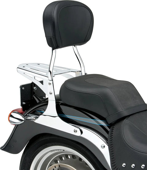 Cobra Standard Round Sissy Bar Chrome with Pad (602-1251)
