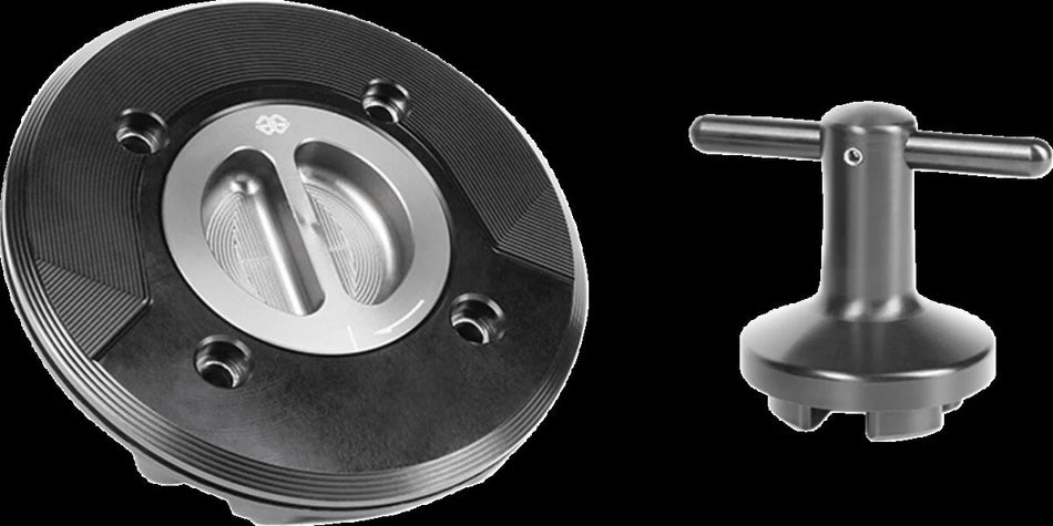Gilles Tooling Motorcycle Fuel Cap Black (FCAP-04-B)