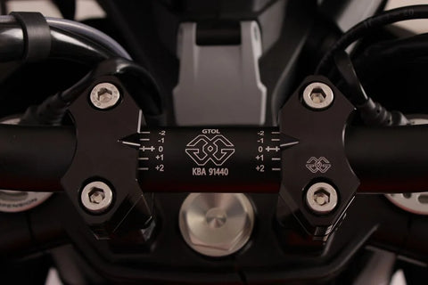 Gilles Tooling 2DGT Adjustable Motorcycle Handlebar Risers Black (2DGT-09-24-B)