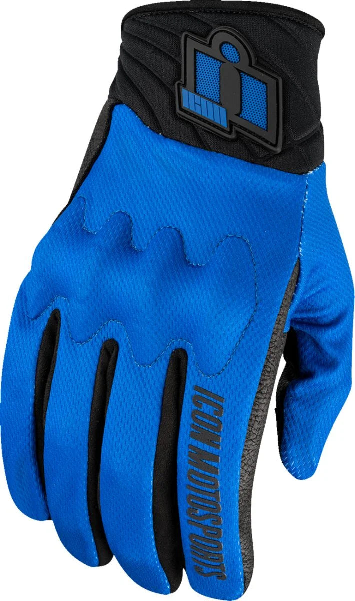 ICON Anthem 3 Textile Gloves Black/Blue