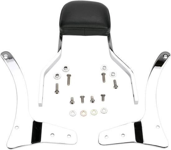 Cobra Short Square Sissy Bar Chrome with Pad (02-5740)