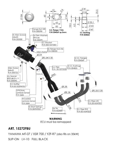 LeoVince LV-10 Full Black Exhaust System