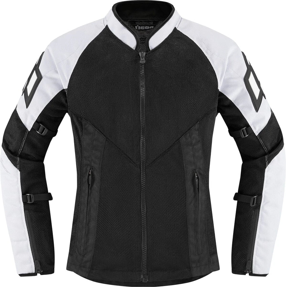ICON Mesh AF Women's CE Textile Jacket Black/White