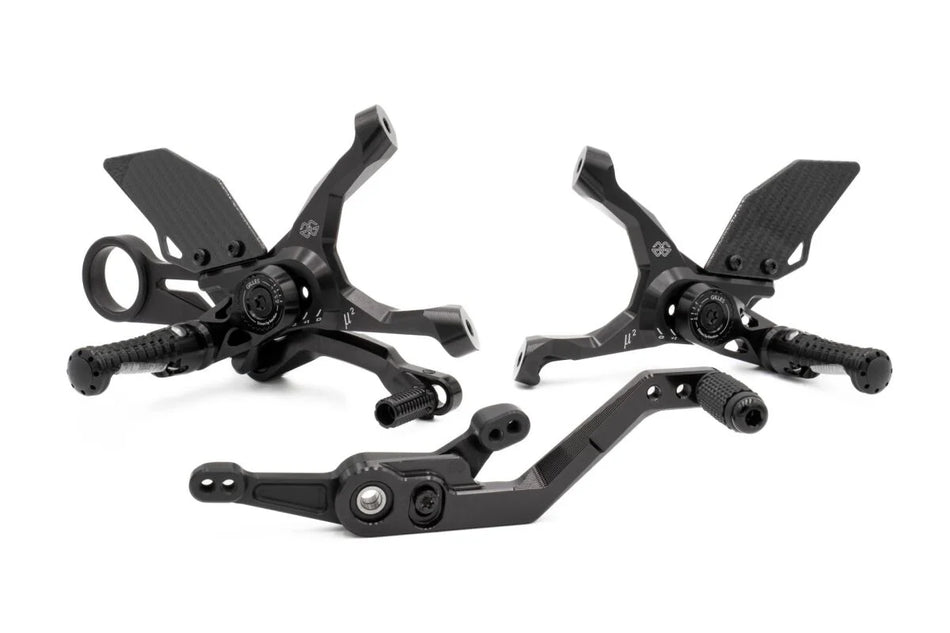 Gilles Tooling MUE2 Adjustable Rearset Black (MUE2-BM06-B)