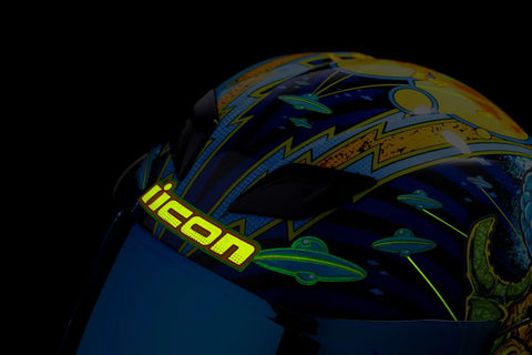 ICON Airflite Bugoid Blitz Helmet Blue