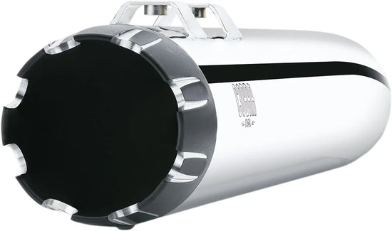 Cobra 4" Round Slip-on Contrast Cut Mufflers Chrome (6266)
