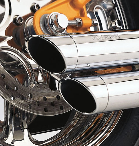 Cobra Speedster Slash Down Exhaust Chrome with PowerPort (6855)