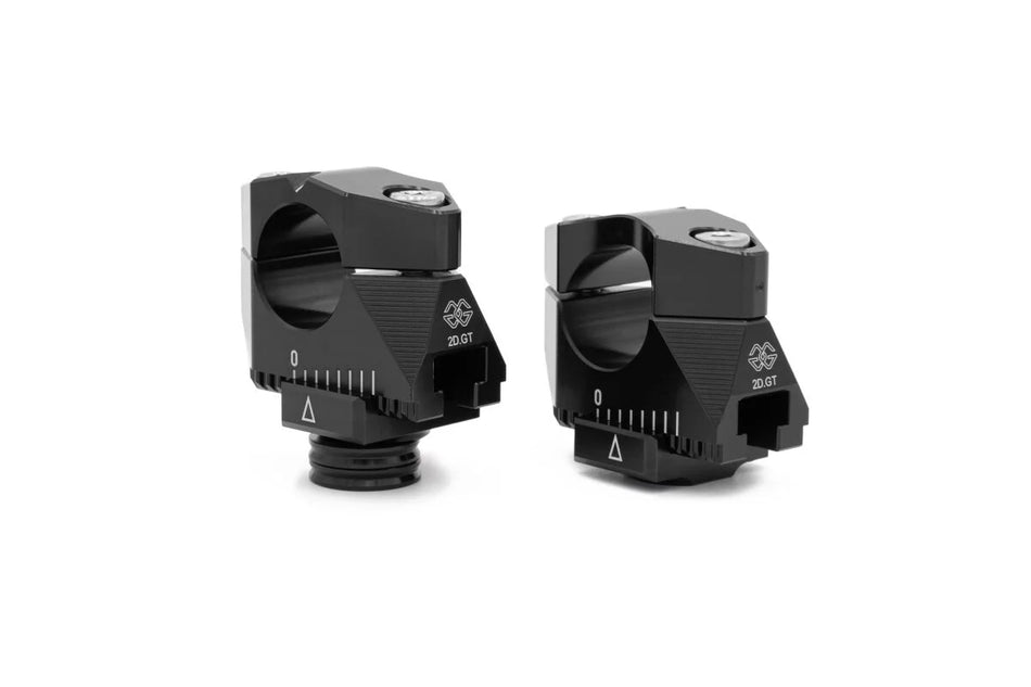 Gilles Tooling 2DGT Adjustable Handlebar Risers Black (2DGT-17-B)