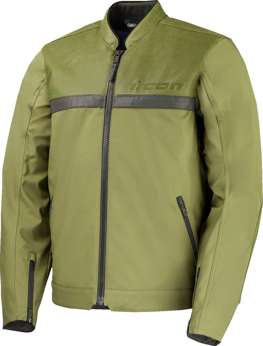 ICON Midhawk Men's Softshell Motorcycle Jacket Green