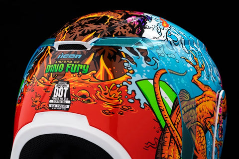 ICON Airform Dino Fury Helmet Blue