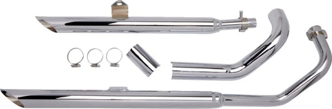 Cobra 2" Drag Pipe Slash Cut Exhaust System Chrome (2263)