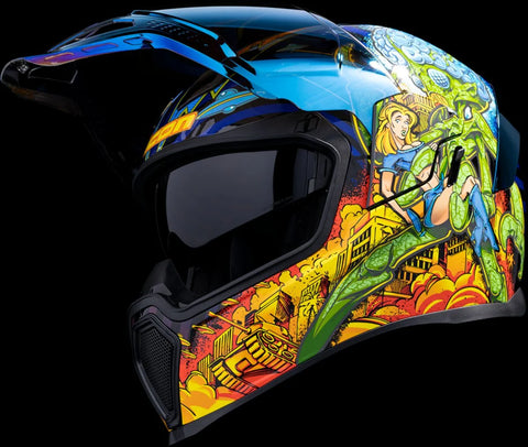 ICON Airflite Bugoid Blitz Helmet Blue