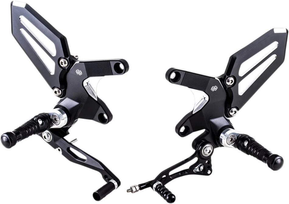 Gilles Tooling RCT10GT Adjustable Rearset Black/Silver (RCT10GT-K02)