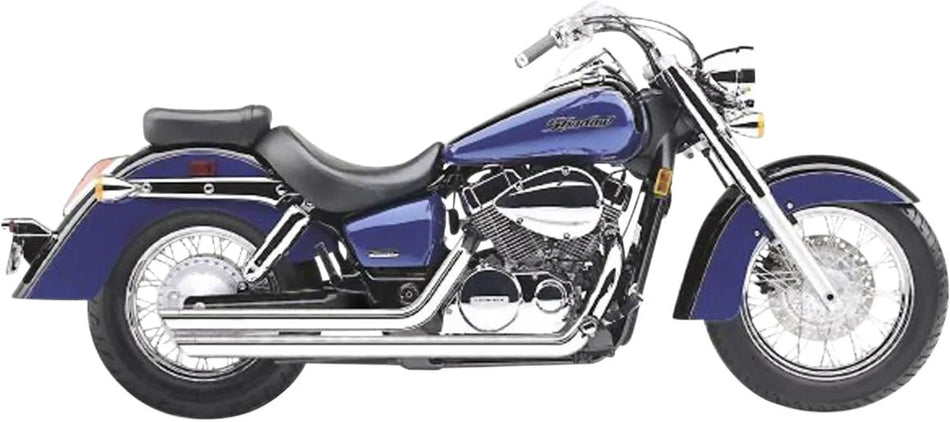 Cobra 2-into-2 Street Rod Slash Down Speedster Exhaust System Chrome (1913)