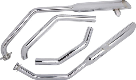 Cobra Exhaust System Chrome with Slash Cut Tips (3167SC)