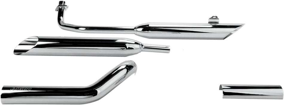 Cobra Slip-on Mufflers Chrome with Slash Cut Tip (2164SC)