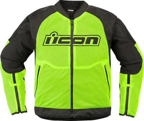 ICON Overlord 3 Mesh Textile Jacket Black/Hi-Vis Yellow