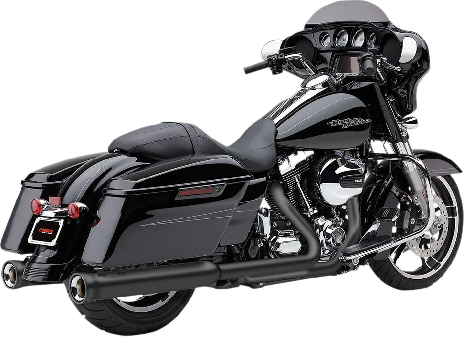 Cobra 4-1/2" Tapered Slip-on Neighbor Hater Mufflers Raven Black
