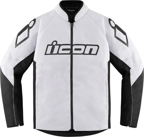 ICON Hooligan CE Textile Jacket White