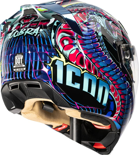 ICON Threshold Lazer Cobra Modular Helmet Blue
