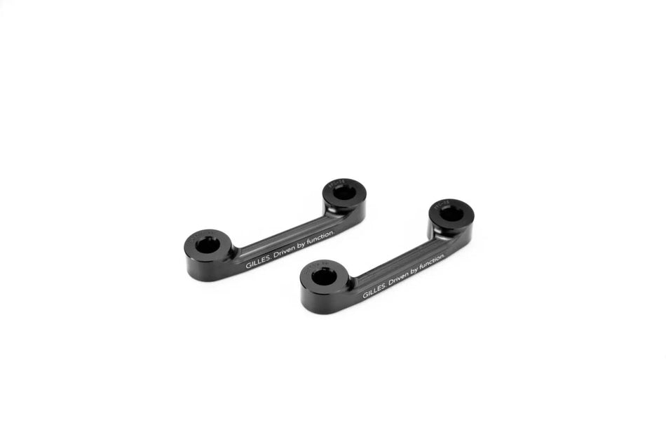 Gilles Tooling Motorcycle Pillion Peg Blanking Covers Black (PPC-08-KIT-B)