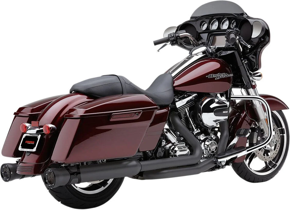 Cobra 4-1/2" Round Slip-on Race-Pro Mufflers Raven Black