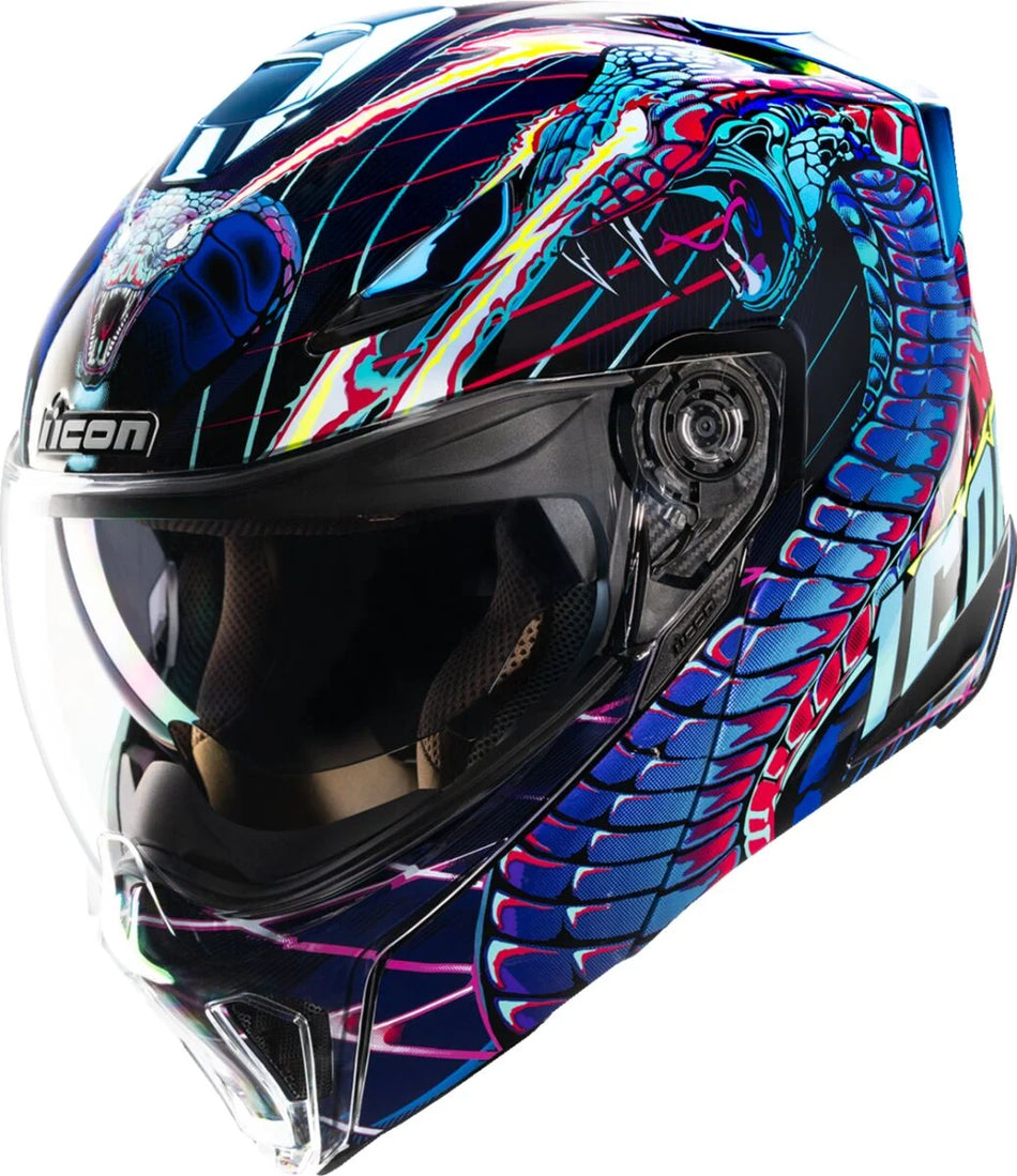 ICON Threshold Lazer Cobra Modular Helmet Blue