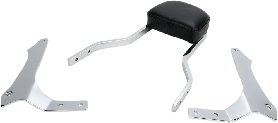 Cobra Short Square Sissy Bar Chrome with Pad (02-5765)