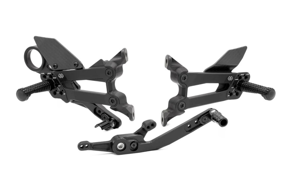 Gilles Tooling FXR2 Adjustable Rearset Matt Black (FXR2-BM01-BD)