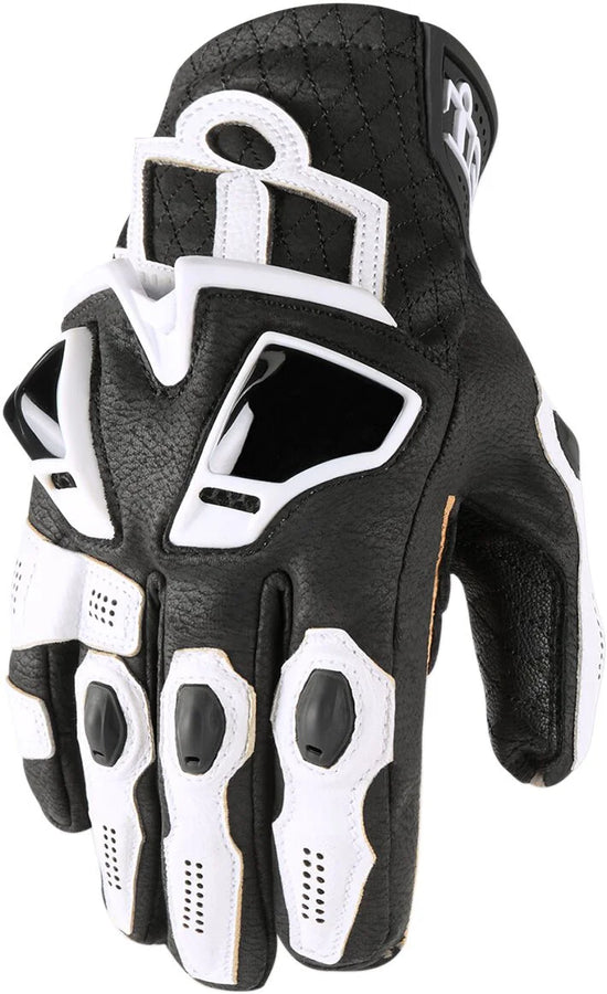 ICON Hypersport Short Gloves White