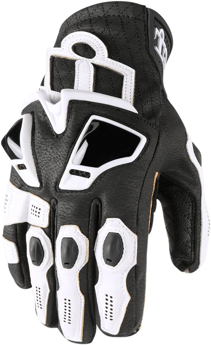 ICON Hypersport Short Gloves White