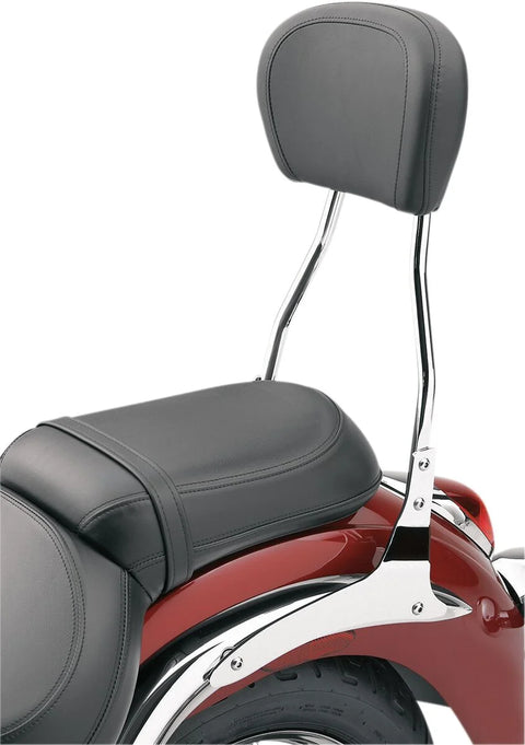 Cobra Tall Round Sissy Bar Chrome with Pad (02-7770)