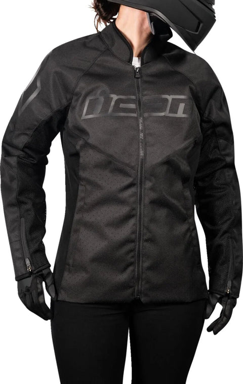 ICON Hooligan CE Women's Textile Jacket Black