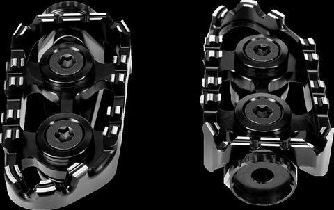 Gilles Tooling Tech-X Enduro Motorcycle Rider Footpegs Black (RGK-119-UF35-SET-B)