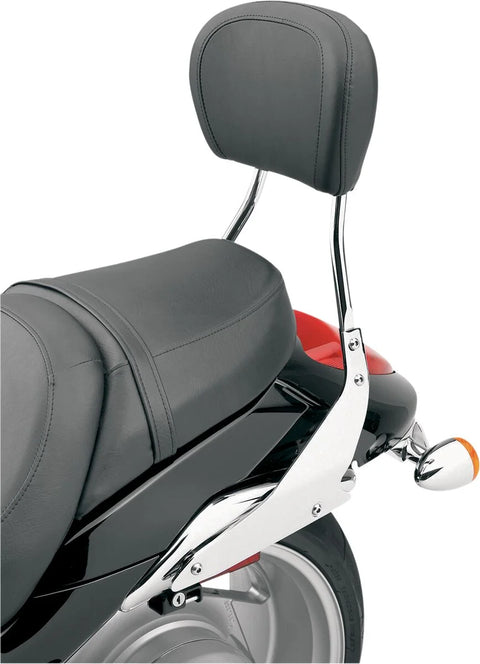 Cobra Short Round Sissy Bar Chrome with Pad (02-8961)