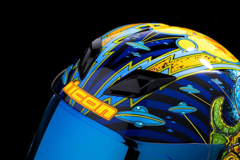 ICON Airflite Bugoid Blitz Helmet Blue