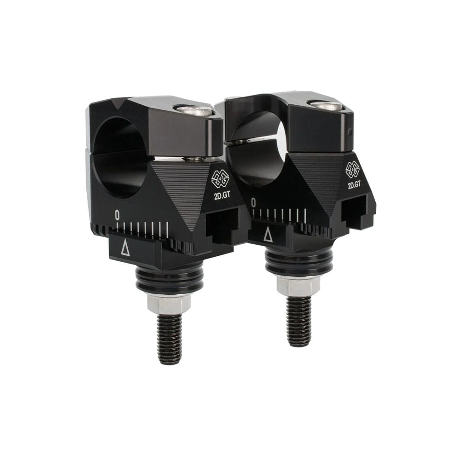 Gilles Tooling 2DGT Adjustable Handlebar Risers Black (2DGT-11-15-B)
