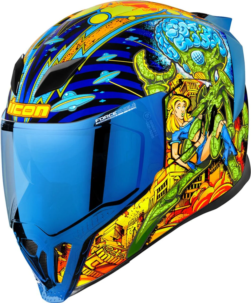 ICON Airflite Bugoid Blitz Helmet Blue