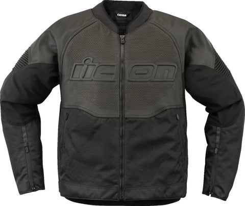 ICON Overlord 3 Leather Jacket Black