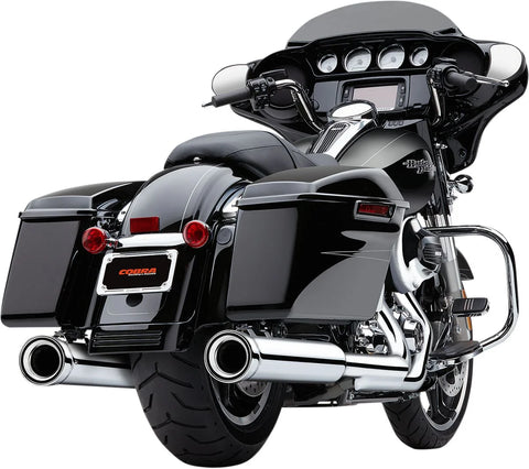 Cobra 4-1/2" Tapered Slip-on Neighbor Hater Mufflers Chrome