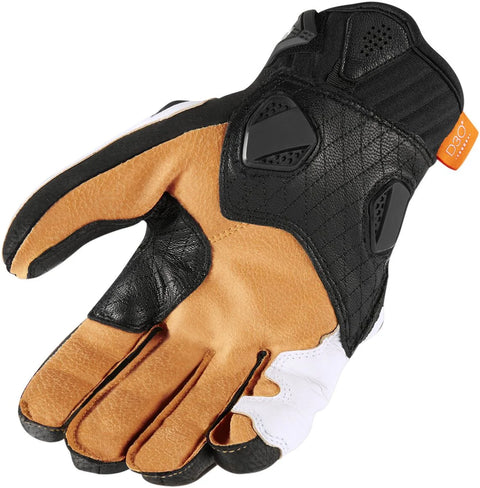 ICON Hypersport Short Gloves White