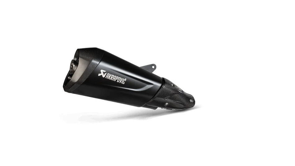 Akrapovic Slip-on Line Muffler Black Stainless Steel Carbon End Cap Vespa (S-VE3SO10-HZDFBL)