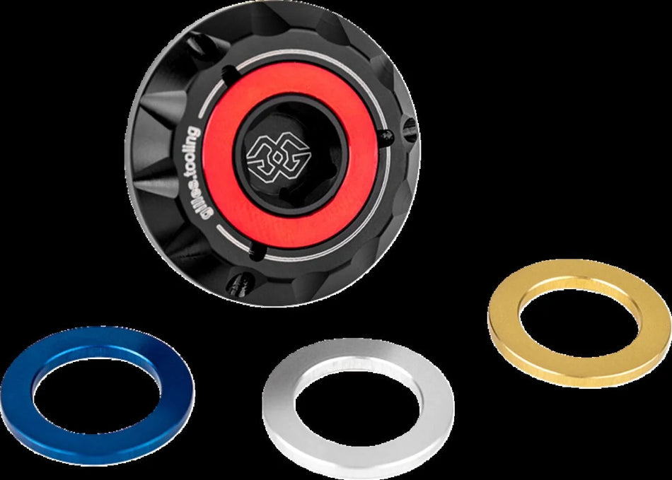 Gilles Tooling Motorcycle Oil Filler Cap M24x2 Black